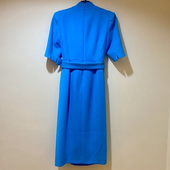 *NWT* Karen Millen Aqua Belted Lace Up "Forever" Midi Dress - Size 4 - Picture 8 of 16
